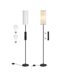 2 Lámparas de Pie Regulables GOEBLESON 66" LED 10W Control Remoto