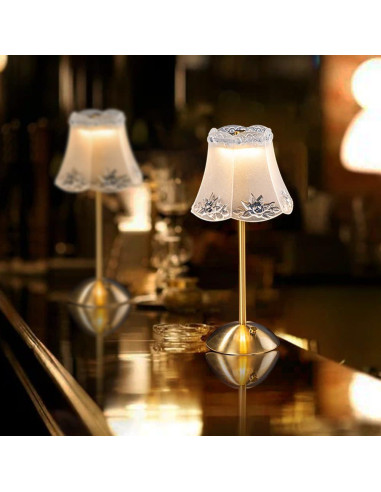 Lámpara de Escritorio Portátil HPUFKOT LED Táctil 3 Colores