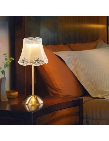 Lámpara de Escritorio Portátil HPUFKOT LED Táctil 3 Colores