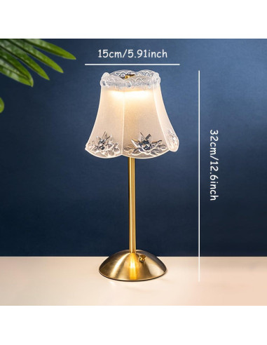 Lámpara de Escritorio Portátil HPUFKOT LED Táctil 3 Colores