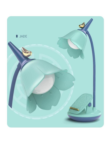 Lámpara de Escritorio LED MAGICKK con Clip, Recargable, Azul