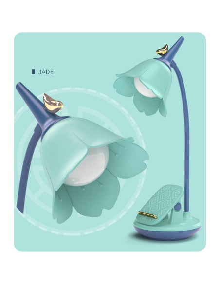 Lámpara de Escritorio LED MAGICKK con Clip, Recargable, Azul