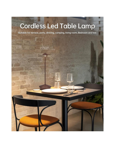 Lámpara de Mesa LED Inalámbrica XMINKDZA 6000mAh 2 Piezas