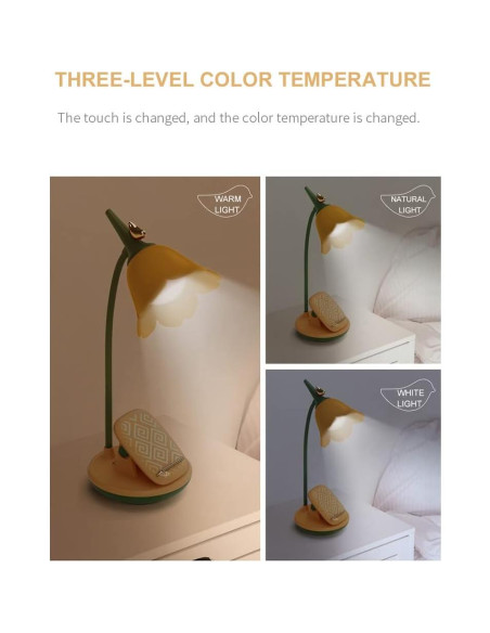 Lámpara de Escritorio LED MAGICKK con Clip, Recargable, Azul