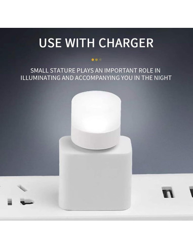 Luz Nocturna LED USB Sokelinn-six 6 Pack Mini 1W Blanca