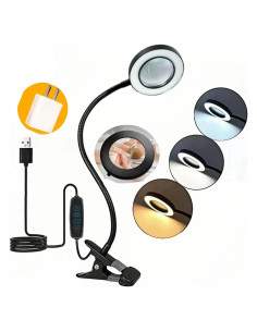 Lámpara de Escritorio LED con Lente de Aumento XINGYUNTREE