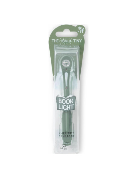 Luz de Libro LED IF Verde Helecho - Compacta y Plegable
