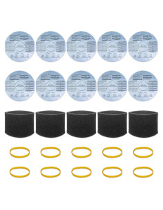 Paquete de 10 Filtros de Papel y Espuma Chaseroad para Aspiradora