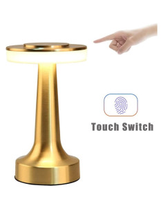 Lámpara de Mesa LED Cyrubalkinin Portátil Táctil 3 Niveles 2