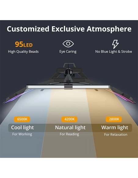 Barra de Luz para Monitor CATPOWER RGB Ajustable 10W