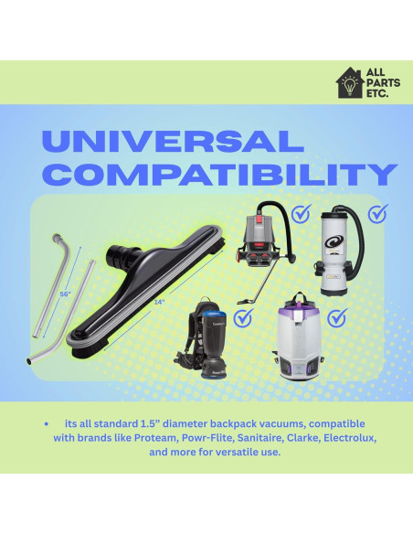 Kit de limpieza para aspiradora mochila ALL PARTS 2 piezas 3.81 cm