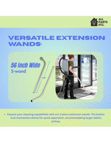 Kit de limpieza para aspiradora mochila ALL PARTS 2 piezas 3.81 cm