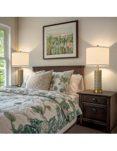 Juego de 2 Lámparas de Mesa Bdayanx 66 cm Cerámica Gris Humo 2