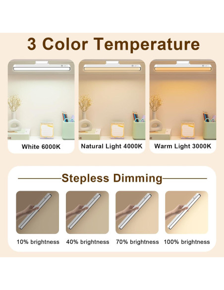 Barra de Luz de Escritorio LED XmnSoly 3000K-6000K Magnética