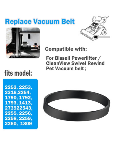 Correa de Reemplazo para Aspiradora Bissell Cleanview 2 Unidades