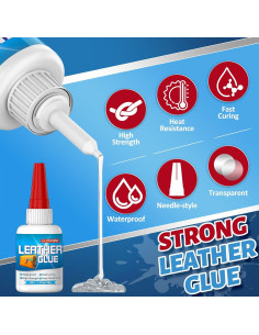 Pegamento para Cuero GLOWPOINT 35g Adhesivo Impermeable 2