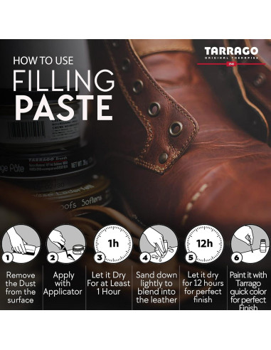 Pasta de Relleno Tarrago 50ml para Reparación de Cuero Incoloro