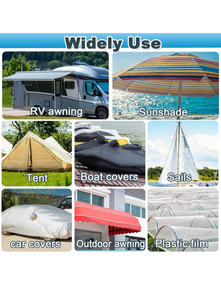 Cinta de Reparación para Toldos RV WENSSKKU 8 cm x 11.89 m