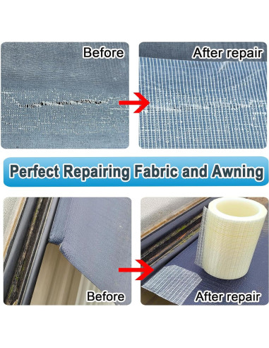 Cinta de Reparación para Toldos RV WENSSKKU 8 cm x 11.89 m