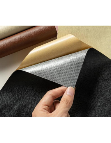 Parche de cuero autoadhesivo Zorratin 20x30 cm negro brillante