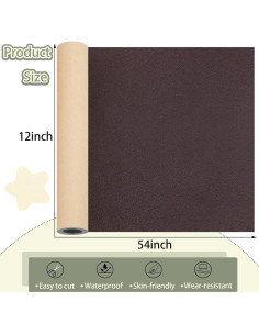 Cinta de Reparación de Cuero TACOLO 30x137 cm Autoadhesiva Café 2