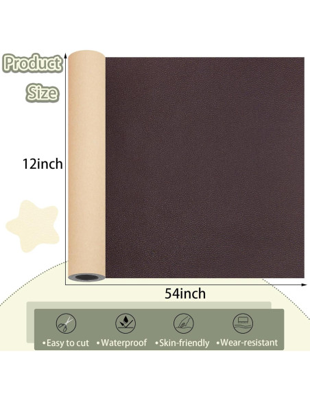 Cinta de Reparación de Cuero TACOLO 30x137 cm Autoadhesiva Café