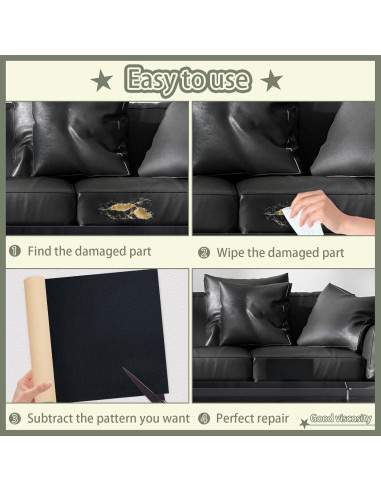 Cinta de Reparación de Cuero TACOLO 30x137 cm Autoadhesiva Café