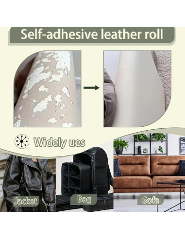 Cinta de Reparación de Cuero TACOLO 30x137 cm Autoadhesiva Café