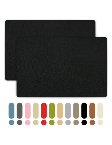 Parche de Reparación de Tela Giftmeet 20x30 cm Negro - 2 Piezas