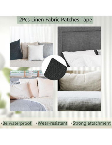 Parche de Reparación de Tela Giftmeet 20x30 cm Negro - 2 Piezas