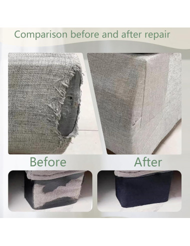 Parche de Reparación de Tela Giftmeet 20x30 cm Negro - 2 Piezas