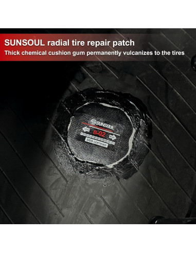 Parches de Neumático SUNSOUL 10 Piezas 9.53 cm Redondos