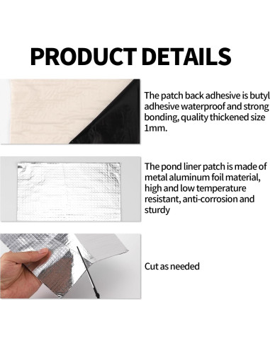 Parche Autoadhesivo de Caucho Butílico 20x20 cm Lyreh