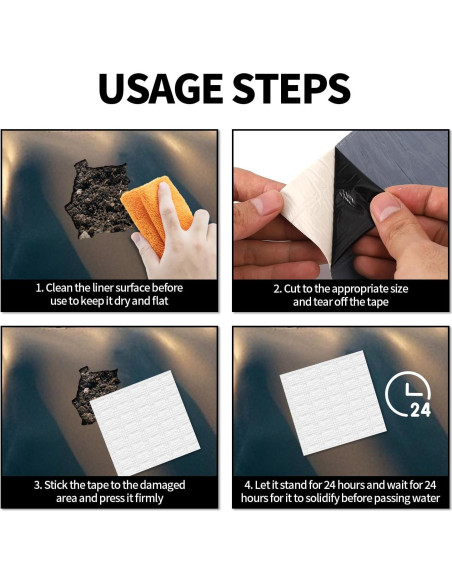 Parche Autoadhesivo de Caucho Butílico 20x20 cm Lyreh