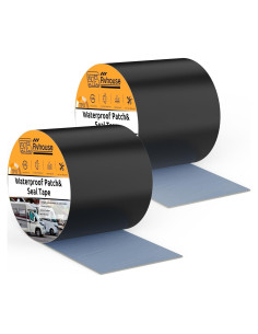 Cinta de Parcheo Impermeable Rvhouse 4x4 m 2 Paquete Negro