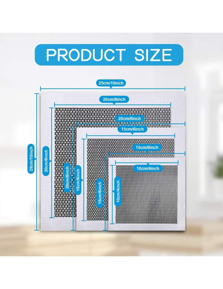 Kit de Parche de Reparación de Pared WDSHCR 6 Piezas 10x10 cm Kit de Parche de Reparación de Pared WDSHCR 6 Piezas 10x10 cm