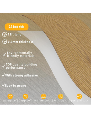 Cinta de Reparación de Grano de Madera GSCIT Club 5.8cm x 4.6m Roble