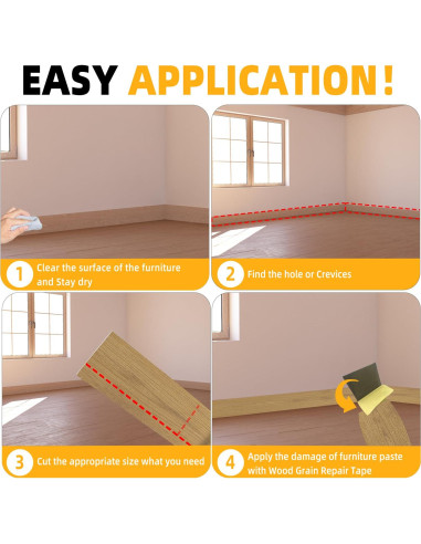 Cinta de Reparación de Grano de Madera GSCIT Club 5.8cm x 4.6m Roble