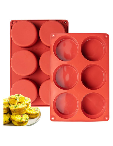 Moldes de Huevo de Silicona Dootafy 2 Piezas 7.6 cm Profundos