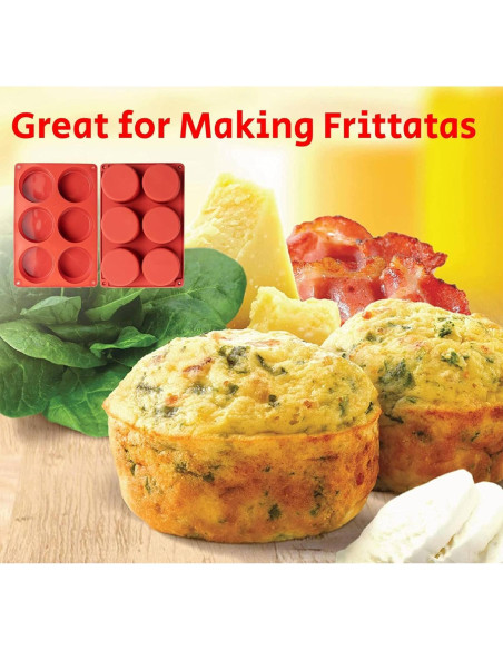 Moldes de Huevo de Silicona Dootafy 2 Piezas 7.6 cm Profundos