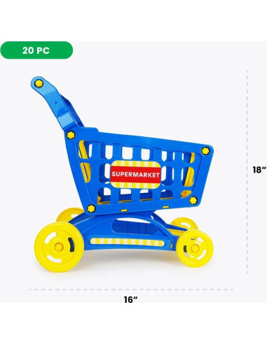 Carrito de Compras Educativo Boley 1106A - Juguete para Niños 3+