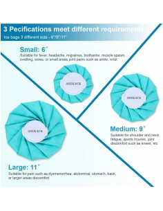 Bolsas de Hielo Reutilizables ASEKACK - 3 Tamaños con Faja 2