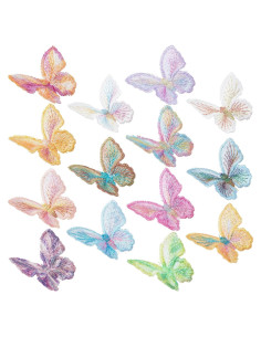 14 Parches de Encaje de Mariposa Coloridos HINZIC 4.6x3.8cm