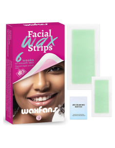 Tiras de Cera Depilatorias Waxfans 60 Pcs Sin Calentamiento