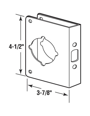 Placa de Refuerzo de Cerradura Prime-Line MP9554 Acero Inoxidable