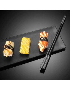 Juego de Palillos de Acero Inoxidable TIICOO - 5 Pares Antideslizantes 23.5 cm 2