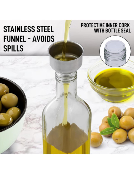 Dispensador de Aceite de Oliva Zulay 0.5L Vidrio Transparente