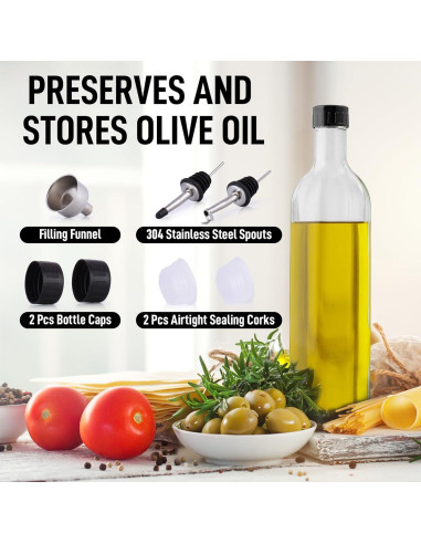 Dispensador de Aceite de Oliva Zulay 0.5L Vidrio Transparente