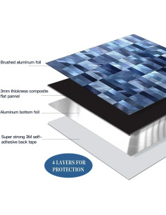 Azulejo Autoadhesivo XUANINY 28.8x30.2 cm Mezcla Azul 10 pcs 2