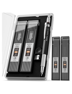 Conjunto de Lápices Mecánicos Nicpro 2mm con 24 Recargas
